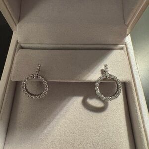 Hearts on Fire Radiant Silver Hoop Earrings